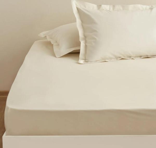 Karaca Home Basıc Ekru Fitted Tek Kişilik Çarşaf 100x200x30cm - Image 1