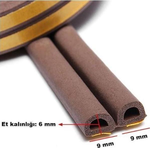 Contacall Bondit 2'li Kauçuk Kapı ve Pencere İzolasyon Bandı/Fitili Çiftli 100X2 200 Metre Kahve Renk - Image 1