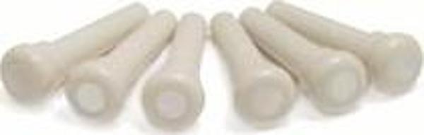 LP-1044-60 Tusq Bridge Pin Pak (60) White M.O.P Dot - Image 1