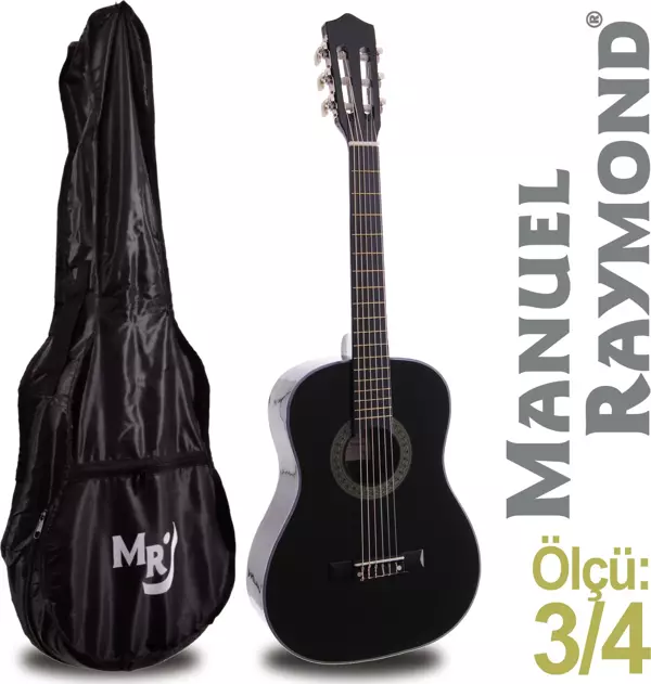 6-8 yaş Klasik Gitar 1/2 Junior MRC87BK (KILIF HEDİYE) - Image 1