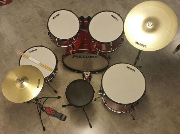 MXC-3017FBK DAVUL SET 5 PCS SİYAH + ZİL + TABURE - Image 1