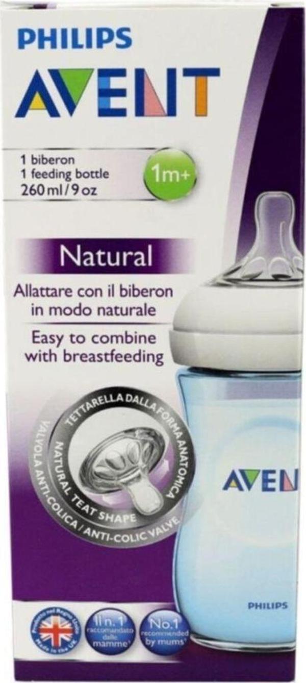 Philips Avent Mavi Tekli  Natural Pp Biberon 260 ml  Scf695/17 - Image 1