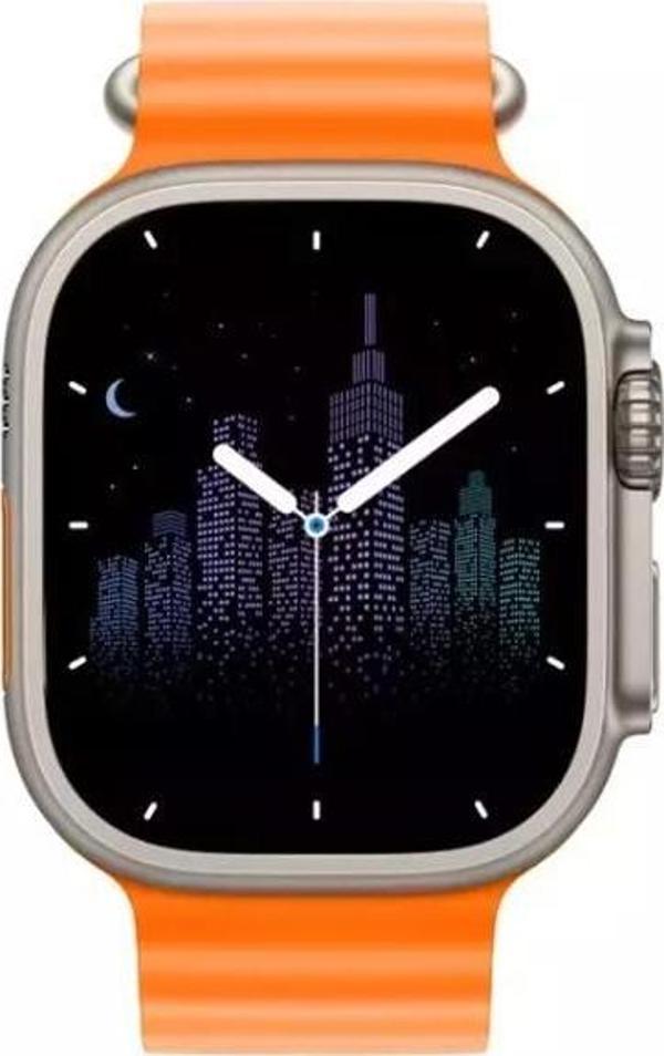 Winex 2024 Watch 8 Pro Max Amoled Ekran Android İos Uyumlu Akıllı Saat Turuncu - Image 1