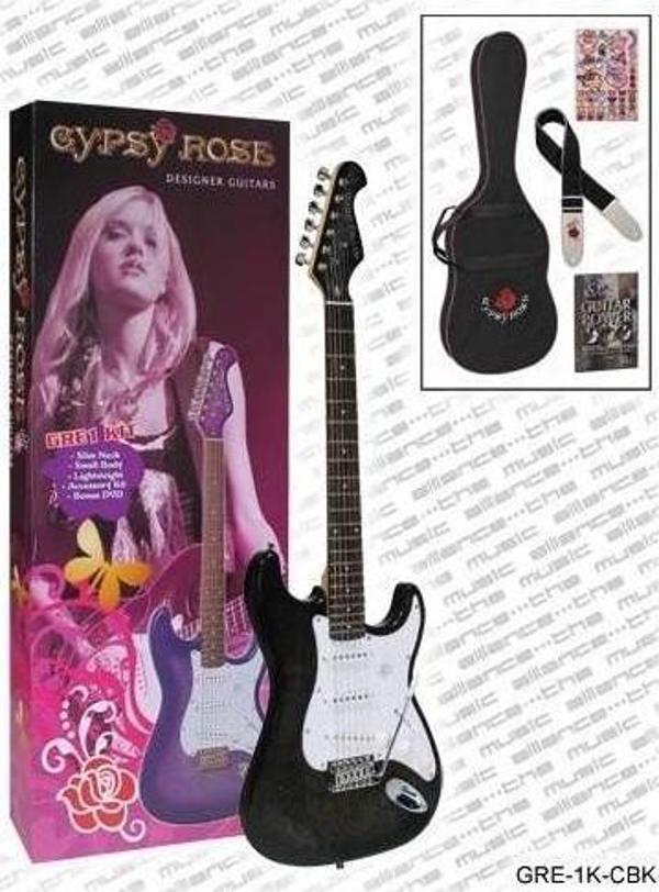 GRE1KCBK ELEKTRO GİTAR GYPSY ROSE SET (GIGBAG, STRAP, STICK - Image 1