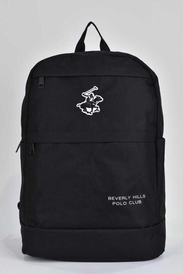 Beverly Hills Polo Club Unisex Çok Gözlü Günlük Seyahat Okul Sırt Çantası Siyah 04170 - Image 1