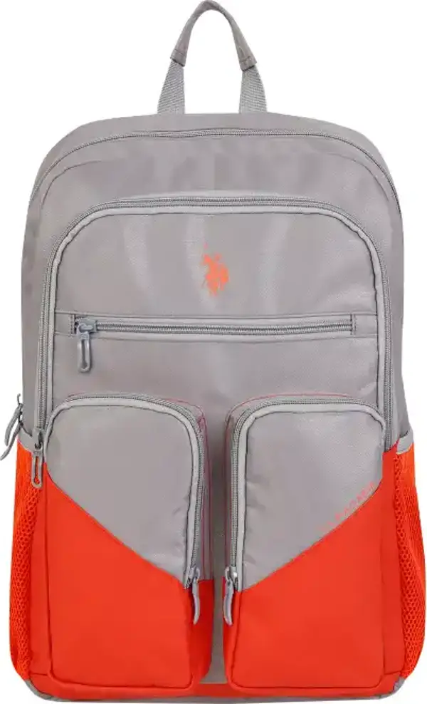 U.S. Polo Assn. PLCAN24101 Sırt Çantası Gri-Turuncu - Image 1