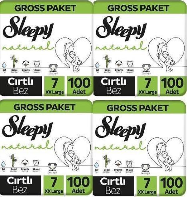 Sleepy Natural gross Paket Bebek Bezi 7 Numara Xxlarge 400 Adet - Image 1