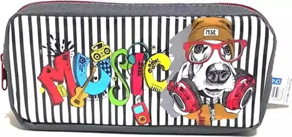Pıano Kalem Çantası Pvc Baskılı Çift Bölmeli - Image 1