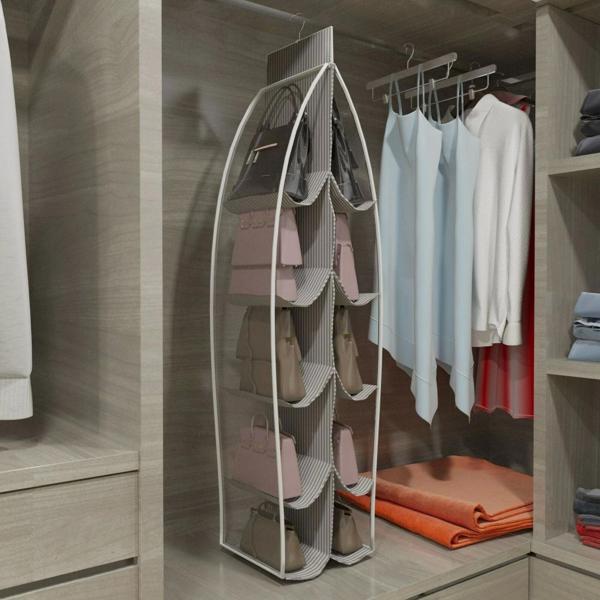 10 Gözlü Çanta Askılığı Dolap İçi Düzenleyici Organizer Askılı Çantalık - Image 1