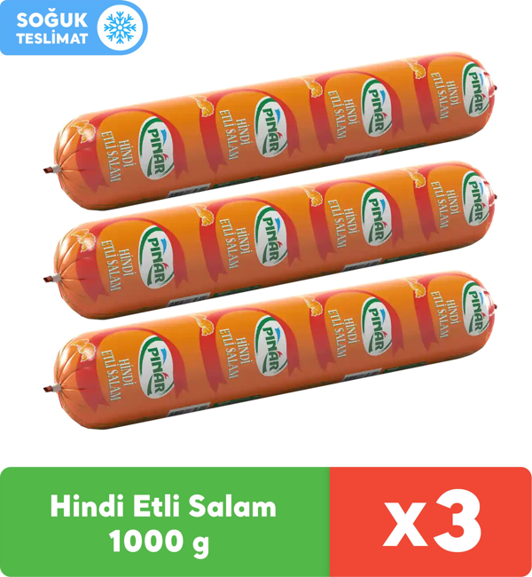 Pınar Hindi Etli Salam 1000 g x 3 Adet - Image 1