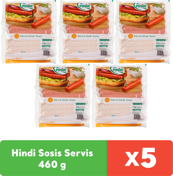 Pınar Hindi Sosis Servis 460 g x 5 adet - Image 1