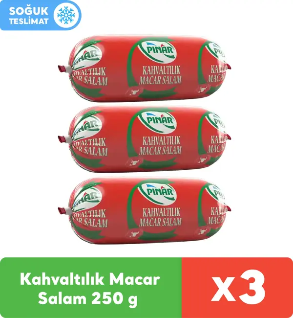 Pınar Kahvaltılık Dana Macar Salam 250 g x 3 Adet - Image 1