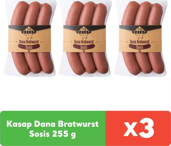 Pınar Kasap Dana Bratwurst Sosis 255 g x 3 adet - Image 1