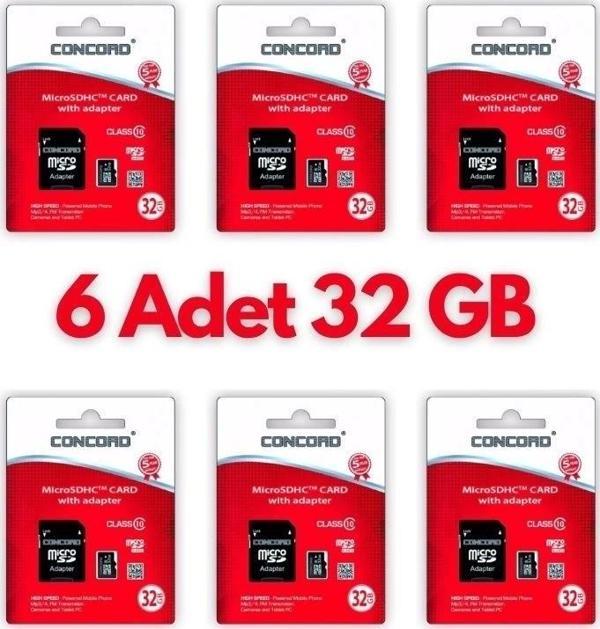 6 Adet Ultrahız 32gb Micro Sd Hafıza Kartı: Yüksek Performans Ve Geniş Depolama Kapasitesi - Image 1