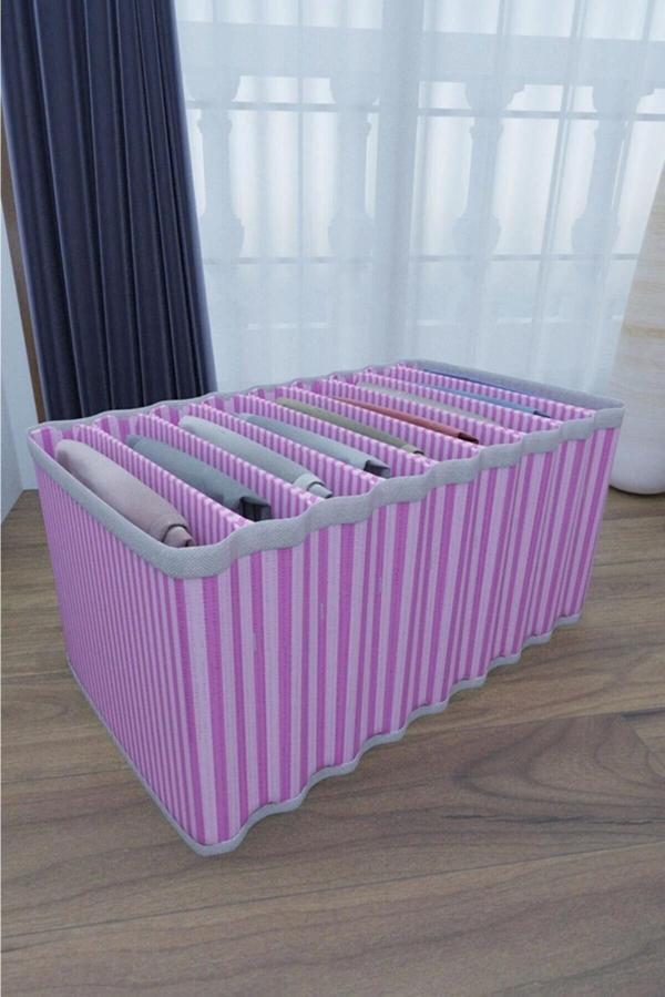 8 Bölmeli Dolap Ve Çekmece Içi Düzenleyici Akordiyon Organizer L-00517 (3 Adet) - Image 1