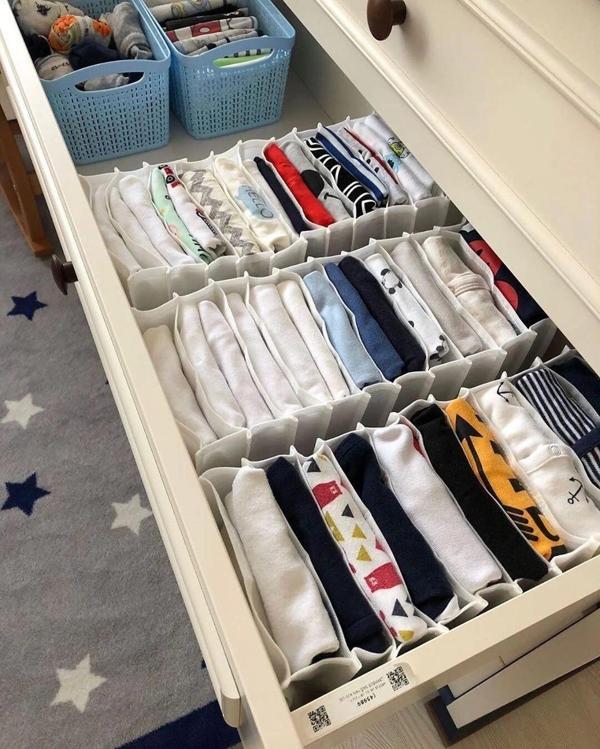 8 Bölmeli Dolap Ve Çekmece Içi Düzenleyici Akordiyon Organizer L-00517 (6 Adet) - Image 1