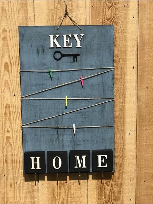 Dekoratif Home Keys Ahşap Resimlik Ve Notluk - Image 1