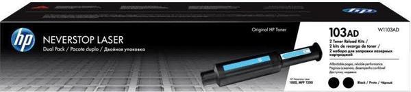 HP 103AD Black Siyah 2.500 Sayfa X 2 Çiftli Neverstop Toner W1103AD - Image 1