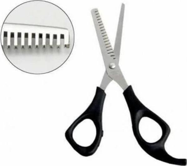 Berber Kuaför Ara Makası 6 Cm Paslanmaz Çelik Plastik Saplı Makas - Image 1