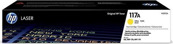 HP 117A Yellow Sarı 700 Sayfa Toner W2072A - Image 1