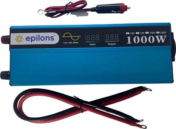 Epilons 12v 1000w Tam Sinus İnverter (220v Çevirici) - Taşınabilir Güç Kaynağı - Image 1