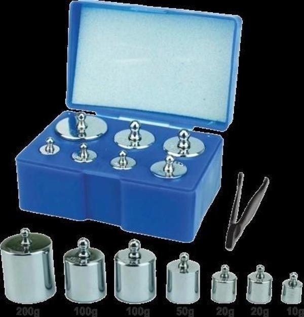 Diamond Terazi 8 Parça Ağırlık Paslanmaz Krom Gram Seti (300gr-200gr-100gr-50gr-20gr-10gr) - Image 1