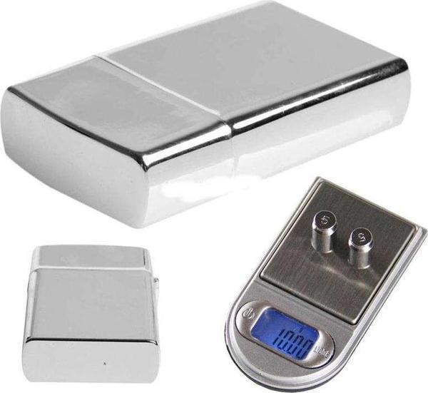 Diamond Zippo Çakmak Şeklinde Kutulu Mini Cep Hassas Dijital Terazi (200gr-0.01) - Image 1