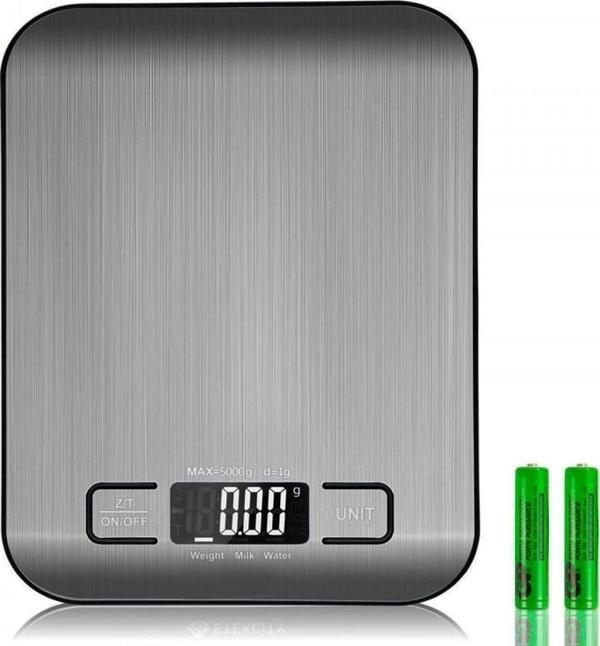 Dijital Mutfak Terazisi Paslanmaz Çelik Elektronik Lcd Ağırlık 5 Kg Ölçeklii Pişirme Ölçü Aleti - Image 1