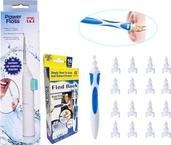 Kulak Temizleme Ve Power Floss Mekanik Diş Ve Ağız Temizleme Aleti Seti - Image 1