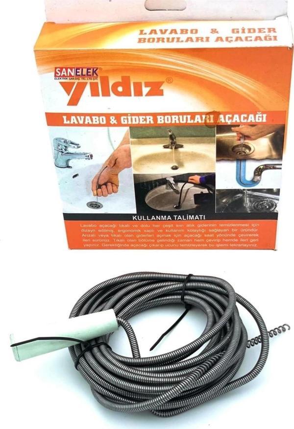 Lavabo Ve Gider Boru Açacağı Lavabo Tıkanıklık Açma Sustası 3 Metre - Image 1
