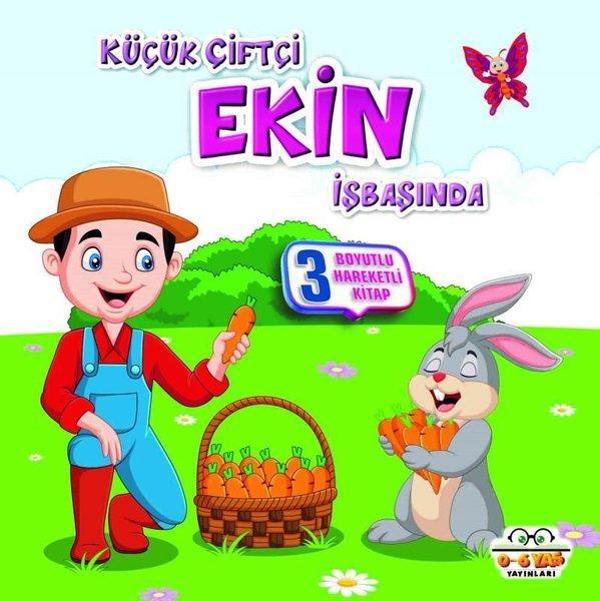 Küçük Çiftçi Ekin İş Başında - 3 Boyutlu Hareketli Kitap - 0-6 Yaş Yayınları - Image 1