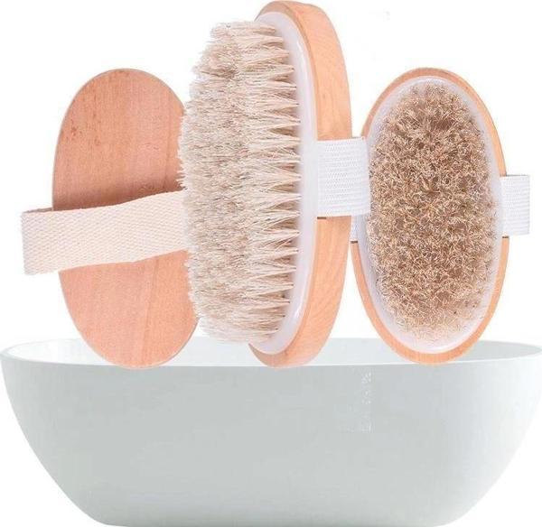 Parlak Ve Pürüzsüz Görünüm Sağlayan %100 Doğal At Kılı Selülit Fırçası (oval) - Image 1