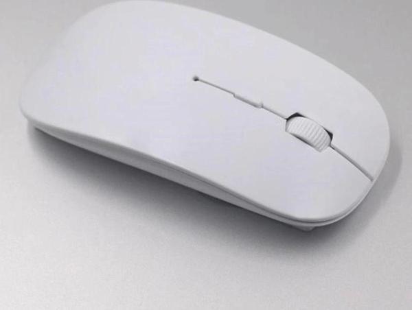 Ultra İnce Usb Bilgisayar Pc Dizüstü Masaüstü Kablosuz Mouse (beyaz) - Image 1