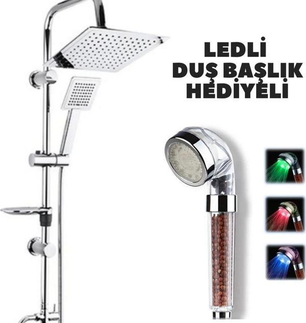 Rain Duş Robotu Tepe Duş Seti Duş Başlığı Sistemi Ledli Duş Başlık Hediyeli - Image 1