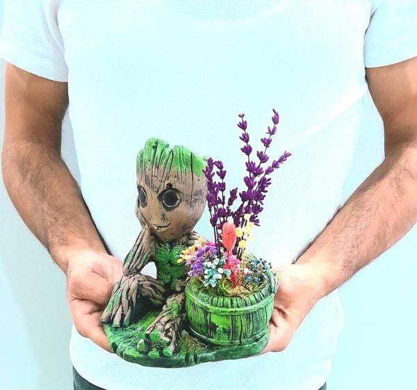 D'S I Am Groot Saksıda Kurutulmuş Kokulu Lavanta Ve Kuru Bitki Tasarımı - Image 1