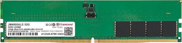 Transcend JM4800ALE-32G 32GB DDR5 4800Mhz CL40 1.1V Masaüstü Ram - Image 1
