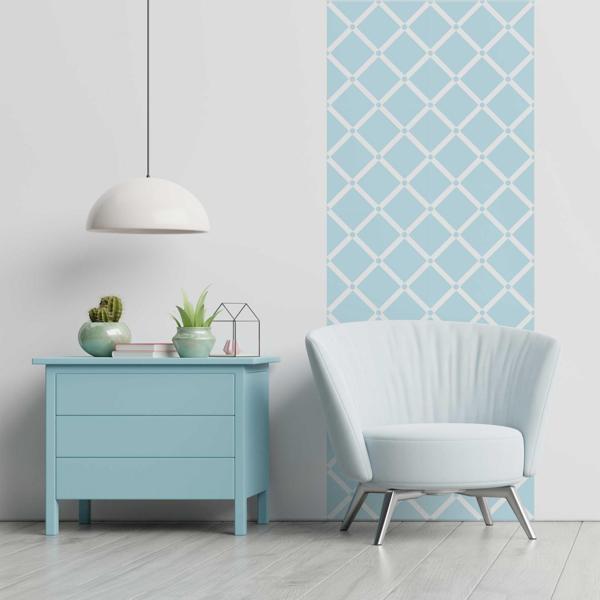 Baklava Büyük Desen Stencil Boyama şablonu 30x30cm,Duvar Stencil,Fayans Stencil,Mobilya Stencil - Image 1