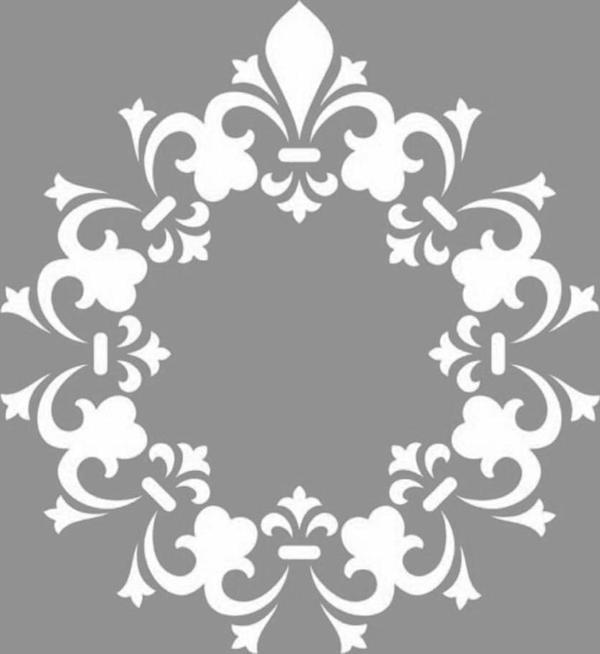 Mandala Çerçeve Stencil Boyama şablonu 30x30 cm, Duvar Stencil, Fayans Stencil, Mobilya Stencil - Image 1