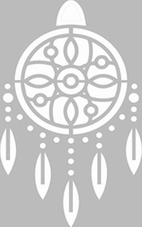 Rüya Kapanı Stencil Boyama şablonu 30x30 cm, Duvar Stencil, Fayans Stencil, Mobilya Stencil - Image 1