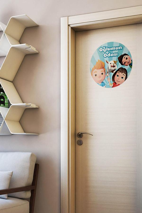 Aslan Oğlumun Odası Kapı Sticker, Çocuk Odası Duvar Sticker - Image 1