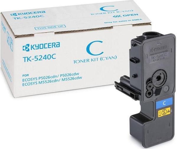 Kyocera TK-5240C Cyan Mavi Orjinal Fotokopi Toneri Ecosys M5526cdn-5526cdw P5026cdn-5026cdw 3.000 Sa - Image 1