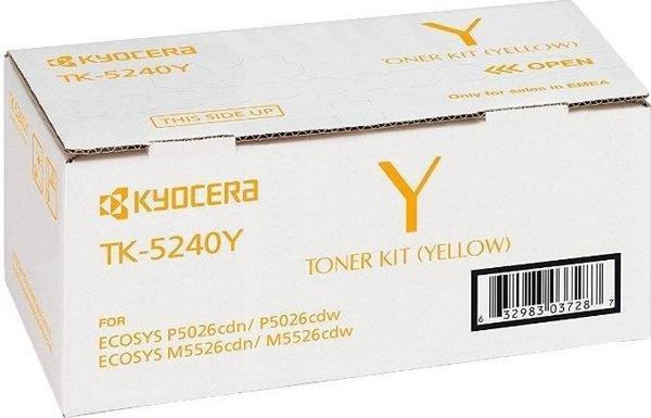 Kyocera TK-5240Y Yellow Sarı Orjinal Fotokopi Toneri Ecosys M5526cdn-5526cdw P5026cdn-5026cdw 3.000 - Image 1