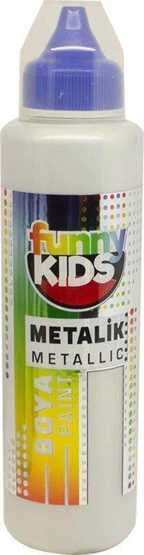 Funny Kids Metalik Boya 500cc - 2312 Gümüş - Image 1