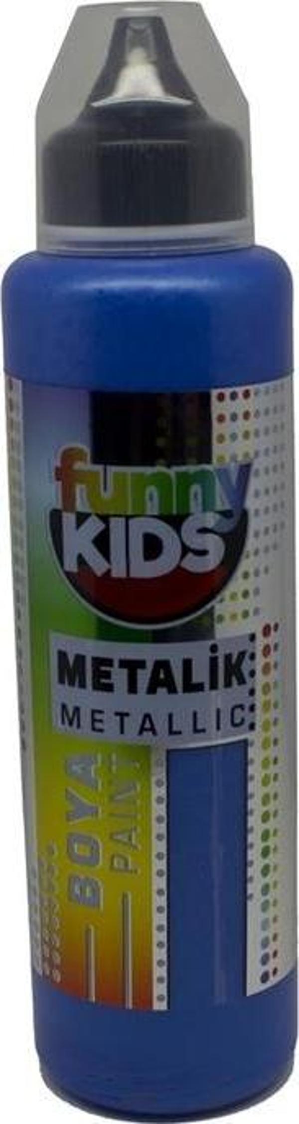 Funny Kids Metalik Boya 500cc - 2328 Mavi - Image 1