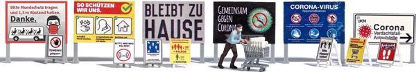 Busch Maket Corona Panik Alışveriş Seti 1/87 HO (7911) - Image 1