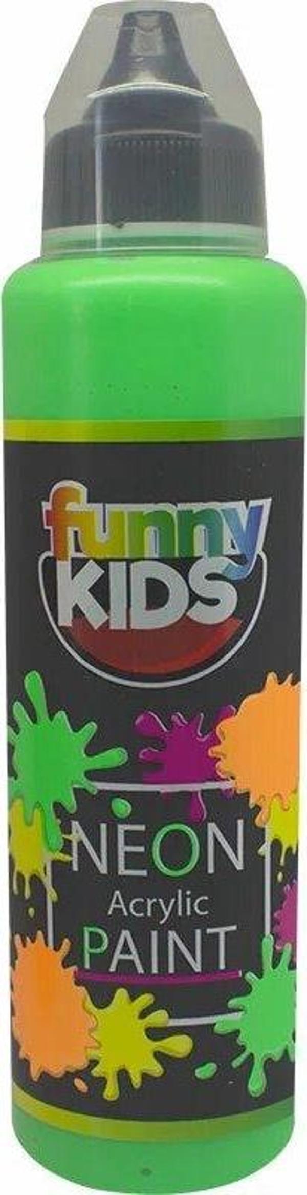 Funny Kids Neon Akrilik Boya 500cc - 4804 Yeşil - Image 1