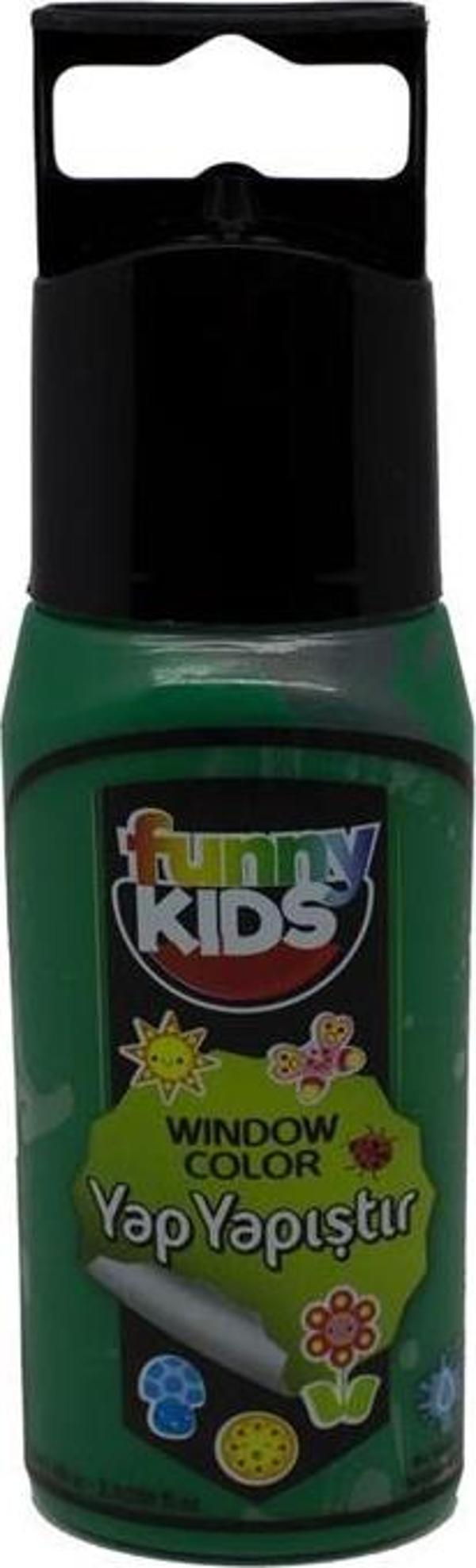 Funny Kids Yap Yapıştır Cam Boyası 60cc - 7520 Yeşil - Image 1