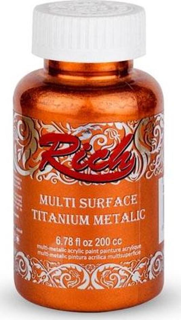 Rich Multi Surface Titanium Metalic Akrilik Boya 200cc N:2534 Bakır - Image 1