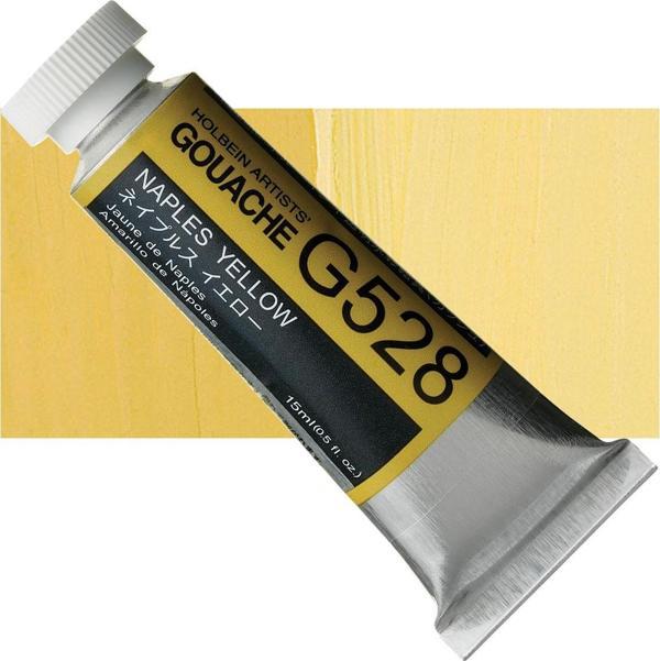 Holbein Artists Gouache - G528 Naples Yellow 15ml.	 - Image 1