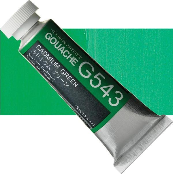 Holbein Artists Gouache - G543 Cadmium Green 15ml.	 - Image 1